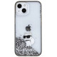 Karl Lagerfeld Liquid Glitter Choupette case for iPhone 15 - transparent