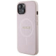 Guess Saffiano MagSafe case for iPhone 15 Plus - pink
