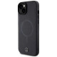 Mercedes Smooth Leather MagSafe case for iPhone 15 Plus - black