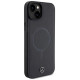 Mercedes Smooth Leather MagSafe case for iPhone 15 Plus - black