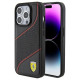 Ferrari Perforated Waves Metal Logo case for iPhone 15 Pro - black