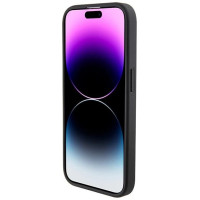 Ferrari Perforated Waves Metal Logo case for iPhone 15 Pro - black