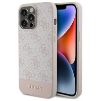 Guess 4G Stripe Collection case for iPhone 15 Pro Max - pink