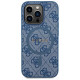 Guess 4G Collection Leather Metal Logo MagSafe Case for iPhone 14 Pro - Blue