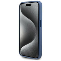Guess 4G Collection Leather Metal Logo MagSafe Case for iPhone 14 Pro - Blue