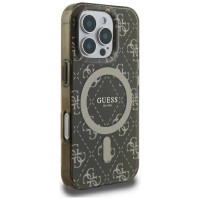 Guess IML 4G Background MagSafe Case for iPhone 16 Pro Max - Brown
