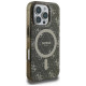 Guess IML 4G Background MagSafe Case for iPhone 16 Pro Max - Brown