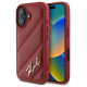 Karl Lagerfeld Diagonal Quilted Script iPhone 16 Case - Red
