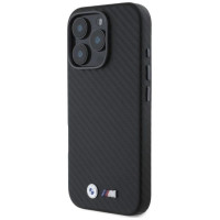 BMW Carbon Wrapped Metal iPhone 16 Pro Max Case - Black