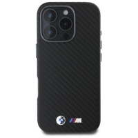 BMW Carbon Wrapped Metal iPhone 16 Pro Max Case - Black