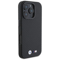 BMW Carbon Wrapped Metal iPhone 16 Pro Max Case - Black