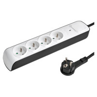 Hama Premium 4-Socket Surge Protector Strip 1.5m - White