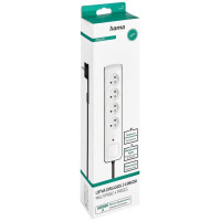 Hama Premium 4-Socket Surge Protector Strip 1.5m - White