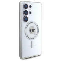 Karl Lagerfeld Case Karl Lagerfeld Button Karl Head Printed Logo MagSafe Samsung Galaxy S25 Ultra white