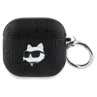 Karl Lagerfeld Monogram Choupette Head Case for AirPods 4 - Black