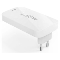 Hama GaN Charger 65W 2x USB-C 1x USB-A Foldable - White