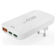 Hama GaN Charger 65W 2x USB-C 1x USB-A Foldable - White
