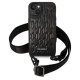 Karl Lagerfeld Monogram Plaque Logo Strap Case for iPhone 14 / 15 / 13 6.1" - Black