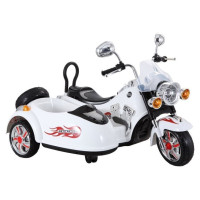 Lean Toys* Motocikls ar blakusvāģi SX138 white [A]