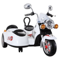 Lean Toys* Motocikls ar blakusvāģi SX138 white [A]