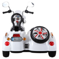 Lean Toys* Motocikls ar blakusvāģi SX138 white [A]