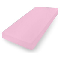 Miniania Palags jersī ar gumiju 120x60 cm PINK (3741)