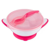 Babyono Bļoda ar piesūcekni un karoti Babyono 1063/03 pink