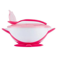 Babyono Bļoda ar piesūcekni un karoti Babyono 1063/03 pink