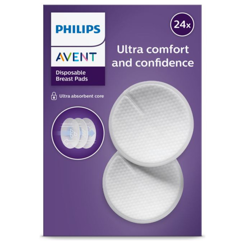 Philips Avent Vienreizējas lieto&scaron;anas krū&scaron;turu ieliktnī&scaron;i (24 gab.) - SCF254/24
