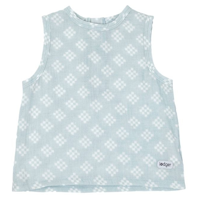 Lodger Tank Topper Tribe Muslin vasaras mazuļu krekliņ&scaron; bez piedurknēm, Ice Flow, 74 cm - TP 105_74