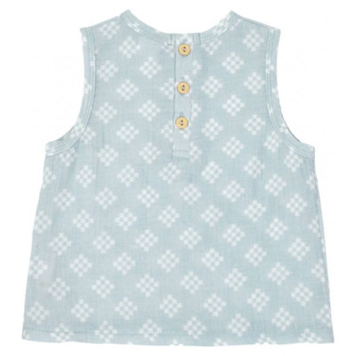 Lodger Tank Topper Tribe Muslin vasaras mazuļu krekliņ&scaron; bez piedurknēm, Ice Flow, 74 cm - TP 105_74