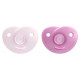 Philips Avent Soothie silikona māneklītis ar silikona vairogu, 0-6M, 2 gab., meitenēm - SCF099/22