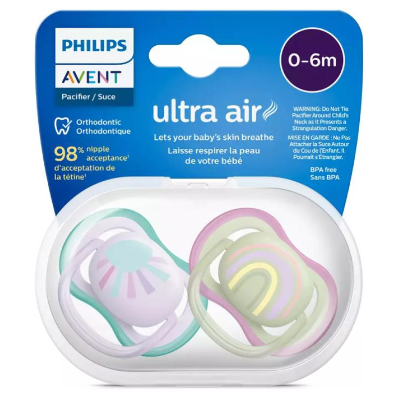 Philips Avent māneklītis Ultra Air, 0-6M (2 gab), meitenēm - SCF085/59