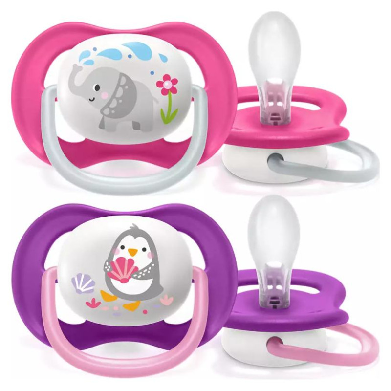 Philips Avent māneklītis Ultra Air Animals, 6-18M (2 gab), meitenēm - SCF080/08