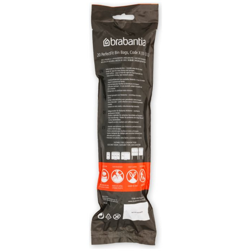 Brabantia atkritumu tvertņu maisiņi, 10-12 l, (X), 20 gab - 116728
