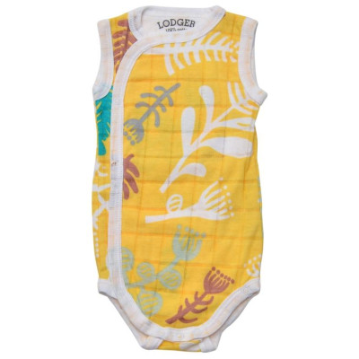 Lodger Romper Botanimal kokvilnas bodijs bez piedurknēm, Spring, 62 cm - RF 053_62