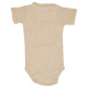 Lodger Romper Ciumbelle, adītas kokvilnas bodijs ar īsām piedurknēm, Ivory, 74 cm - RFC 069_74