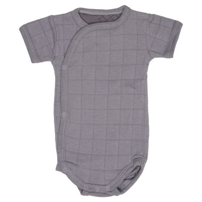 Lodger Romper Solid kokvilnas bodijs ar īsām piedurknēm, Donkey, 68 cm - RFS 078_68