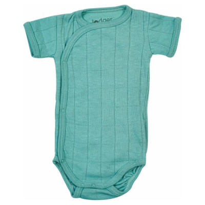 Lodger Romper Solid kokvilnas bodijs ar īsām piedurknēm, Duty turquoise, 68cm - RFS 081_68