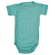 Lodger Romper Solid kokvilnas bodijs ar īsām piedurknēm, Duty turquoise, 68cm - RFS 081_68