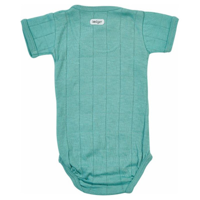Lodger Romper Solid kokvilnas bodijs ar īsām piedurknēm, Duty turquoise, 68cm - RFS 081_68