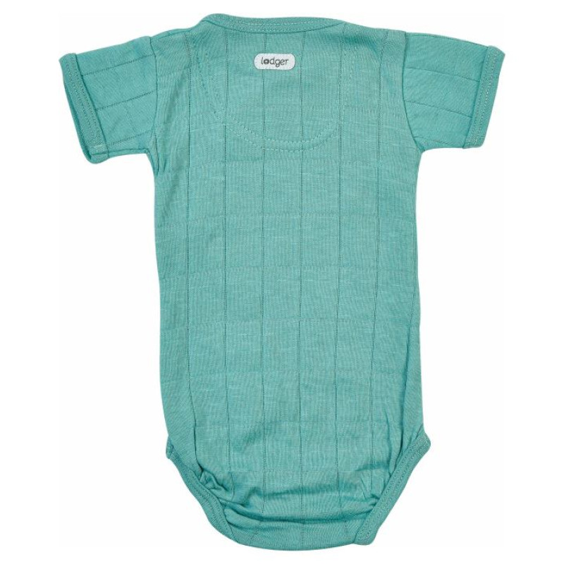 Lodger Romper Solid kokvilnas bodijs ar īsām piedurknēm, Duty turquoise, 68cm - RFS 081_68