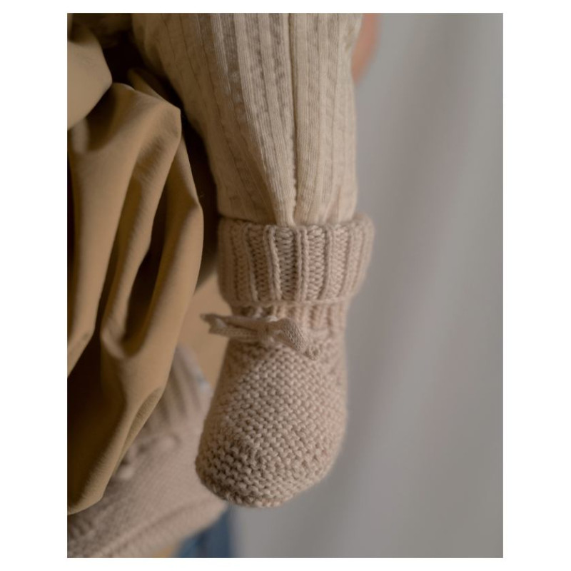 Lodger Slipper Knit čībiņas, Birch, 0-6m - SLK 599_0-6