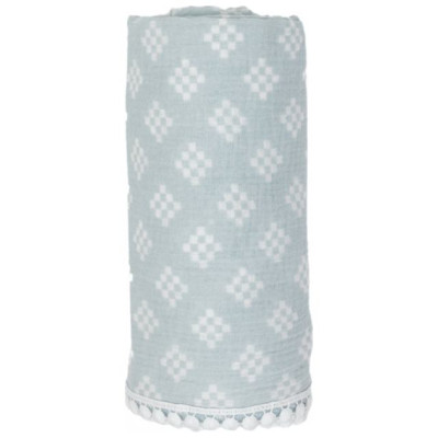 Lodger Swaddle Tribe Muslin kokvilnas autiņ&scaron;, 120x120 cm, Ice Flow - SWT 105