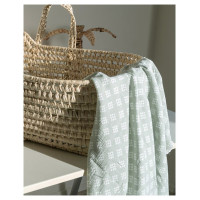 Lodger Swaddle Tribe Muslin kokvilnas autiņš, 120x120 cm, Silt Green - SWT 080