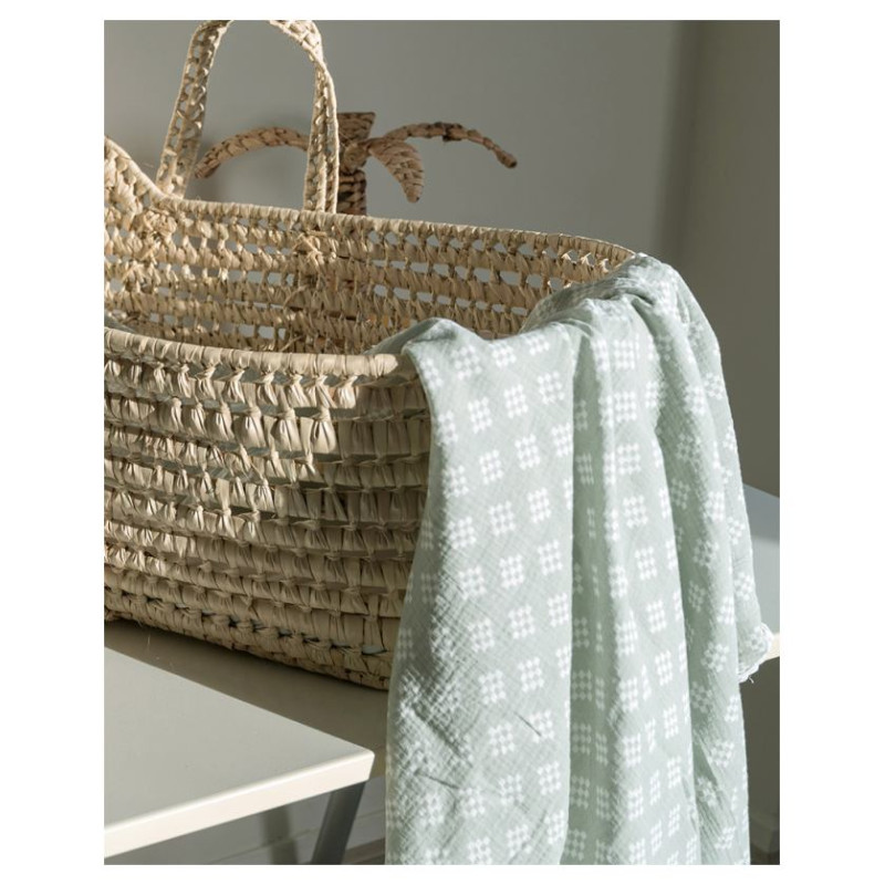 Lodger Swaddle Tribe Muslin kokvilnas autiņ&scaron;, 120x120 cm, Silt Green - SWT 080