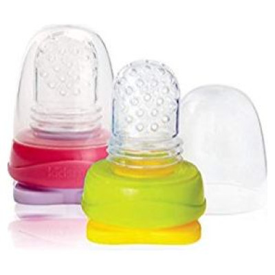 Kidsme Food Pouch adapteris mazuļa ēdinā&scaron;anai no biezenī&scaron;u stāvpakām 2 gab,Lime&Lavender - 160490 LILA