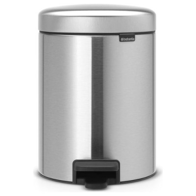 Brabantia atkritumu tvertne ar pedāli NewIcon, 5 l, Matt Steel - 112645