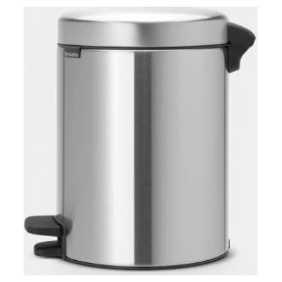 Brabantia atkritumu tvertne ar pedāli NewIcon, 5 l, Matt Steel - 112645
