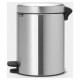 Brabantia atkritumu tvertne ar pedāli NewIcon, 5 l, Matt Steel - 112645